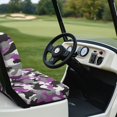 thumbnail image 6 of Pzuqiu Purple Camo 2-Piece Golf Cart Seat Covers Set - Breathable Washable Protection for Most 2-Seater Golf Carts, 6 of 10