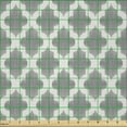 thumbnail image 2 of Ambesonne Grey and White Fabric by the Yard Microfiber, Geometric Damask, 5 Yards, Dimgrey White, 2 of 2