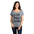 thumbnail image 2 of Thread Tank Stay Magical Women's Relaxed Slouchy Dolman T-Shirt Tee Heather Grey 3X-Large, 2 of 4