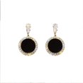 thumbnail image 1 of ATTOE Needle Round Rhinestone Earrings New Wave Korean Personality Temperament Earrings Earrings Female (Main Stone Color : Other, Metal Color : 314 1), 1 of 2