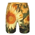 thumbnail image 3 of Fotbe Golden Sunflower In Field Trajes de Baño Estampados para Hombre, Shorts de Verano de Secado Rápido, Ropa de Playa, Bañadores-XX-Large, 3 of 6
