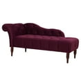thumbnail image 6 of 66" Modern Tufted Roll Arm Chaise Lounge Chair with Backrest, Upholstered Indoor Leisure Sofa Recliner, Chair Sleeper for Bedroom, Living Room, Study Room, Office, Burgundy, 6 of 9