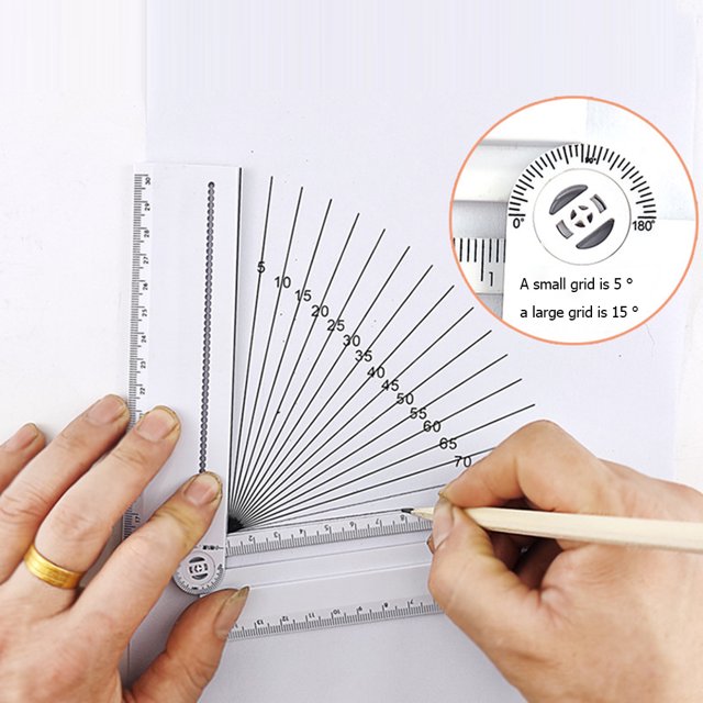 Herramienta de dibujo circular de línea de regla de dibujo geométrico plegable multifuncional Ndcxsfigh nuevos