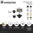 thumbnail image 4 of Kingston Brass BSFK6310BN Watercourse 4-Inch Brass Square Grid Shower Drain with Hair Strainer and Base Flange in Brushed Nickel, 4 of 5