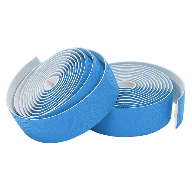 PU Leather Handbar Tape, Ease Installation Handlebar Strap Sweat Absorption Cool Appearance For Cycling Blue