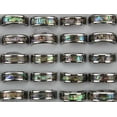 thumbnail image 2 of K-KED New Fashion Wholesale Lots 32pcs Men's Stainless Steel Rings Mixed Shell Jewelry, 2 of 6