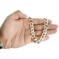 thumbnail image 5 of Real 10K Yellow Gold Solid Diamond Cut Cuban Link Chain 13mm Necklace 36", 5 of 5