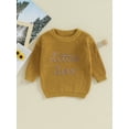 thumbnail image 2 of Bagilaanoe New Baby Girl Boy Knitted Sweater Long Sleeve Letters Pullover 3M 6M 9M 12M 18M Infant Warm Jumpers Tops Fall Loose Knitwear, 2 of 9