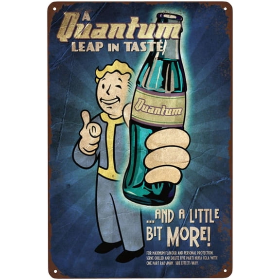 Vintage Nuka Cola Metal Signs, Retro Fallout Plaque Wall Decor for Living Room Man Cave Garden, Unique Gift for Family lovers Kids Friends 8 x 12 inch