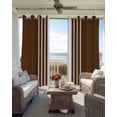 thumbnail image 6 of Brown White Stripe Kitchen Curtains Modern Rustic Vertical Striped Cafe Short Curtains for Bathroom Blackout Window Curtain Grommet Small Window Treatment Drapes for Bedroom Living Room 27.5"x39"x2, 6 of 9