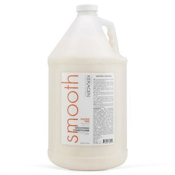 KERAGEN - Smoothing Conditioner with Keratin and Collagen for All Hair Types, Sulfate Free, 128 Oz - Moisturizes, Strengthens, Protects Color and Repair - Panthenol, Vitamins, and Jojoba Oil