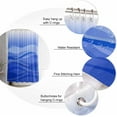 thumbnail image 5 of Shower Curtain Ombre Blue Shower Curtains for Bathroom Decor Modern Abstract Ocean Waves Shower Curtain Sets with Hooks Waterproof Fabric Bath Curtain Standard 72" X 72", 5 of 5