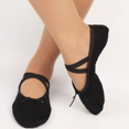 thumbnail image 1 of Chaussures de Ballet à Semelle Fendue, Bout Rond, Plates en Toile, Chaussures de Danse pour Enfants et Adultes, 1 of 4