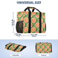 thumbnail image 3 of Slices and Whole Orange Reusable Grocery Bags with Handle Side Pocket Waterproof Shopping Portable Tote, 3 of 8