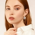 thumbnail image 5 of Lancharmed Women's Earrings Ages 8-12 Hypoallergenic Gradient 1 Pair Silver Plated Earrings Gifts for Women, 5 of 8