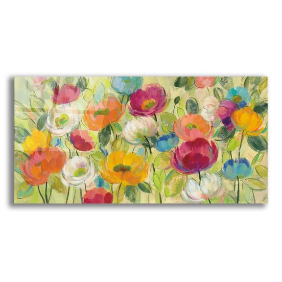 Epic Art 'Chartreuse Garden' by Silvia Vassileva, Acrylic Glass Wall Art, 24"x12"