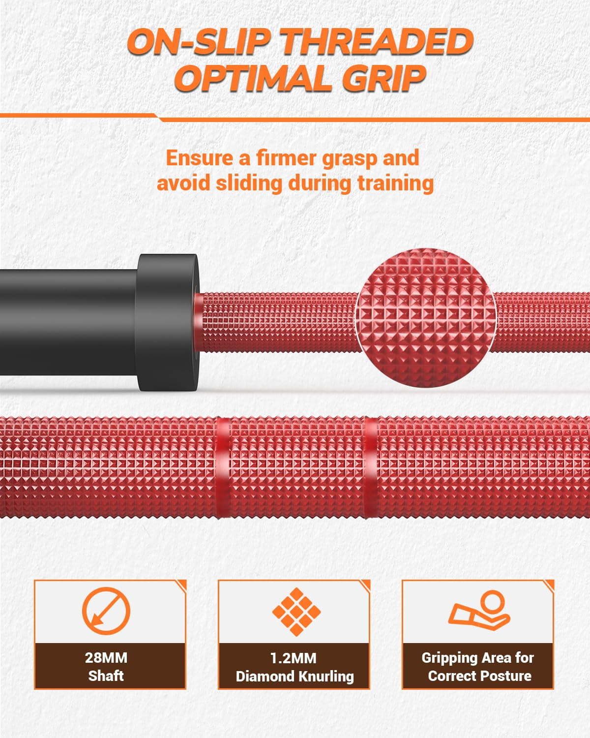 7ft Olympic Barbell Bar, 44LB Load 1500 lbs Capacity, Weight Bars for Gym Home Exercises, Weights Lifting, Squat, Powerlifting, Bench Press Bar Fit 2" Plates