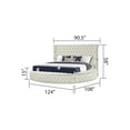 thumbnail image 3 of Hazel King Tufted Upholstery Storage Bed made with Wood in Cream, 3 of 4