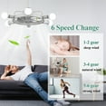 thumbnail image 3 of Cusp Barn 21" Modern Ceiling Fan with Light and Remote Control，DC Motor Ceiling Fan with Reversible Blades, 6 Speed Fan or Patio Bedroom Living Room, 3 of 6