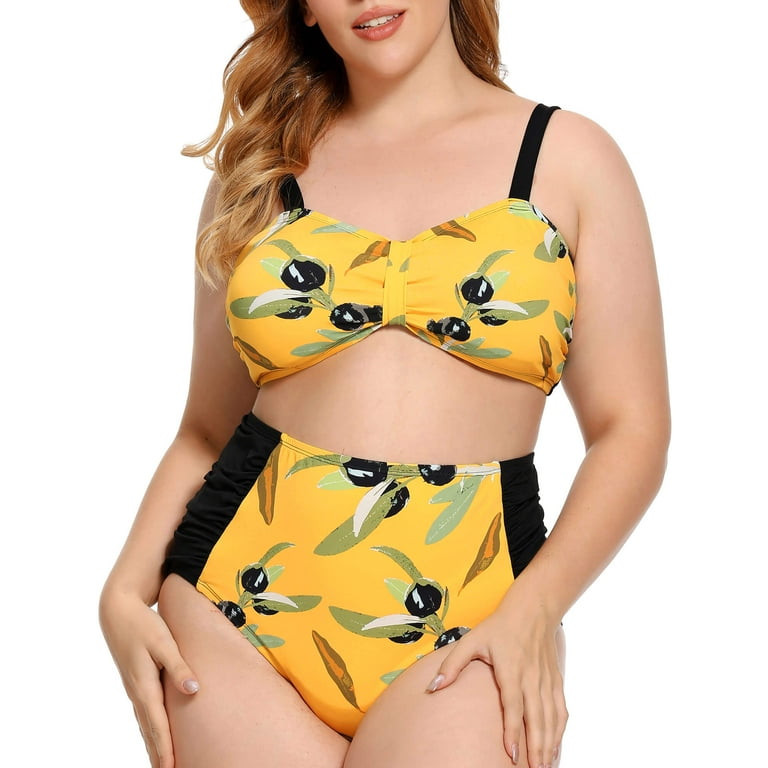 As Rose Rich Women s Plus Size Swimsuit Two Piece Bathing Suits 1X