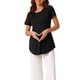 thumbnail image 1 of INSPIRE CHIC Camisetas de dormir para mujeres, casuales, de cuello redondo, de manga corta, ropa de casa, camiseta XS negra, 1 of 6