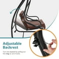 thumbnail image 2 of MCombo 3 Seat Outdoor Patio Swing Chair with Adjustable Canopy, Weather Resistant Steel Frame, 2 of 9