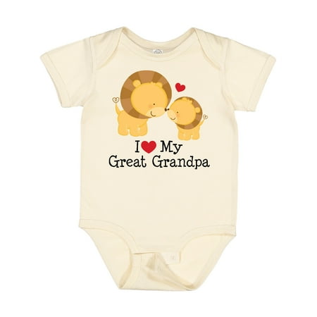 

Inktastic I Love My Great Grandpa Gift Baby Boy or Baby Girl Bodysuit