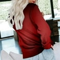thumbnail image 4 of Scyoekwg Womens Sweatshirt Gradient Color Fall Sweatshirt Loose Crewneck Sweatshirt with Pocket Long Sleeve Pullover Casual Sweatshirts for Teen Girls(Wine,XL), 4 of 6