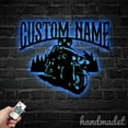 thumbnail image 4 of Handmadetneonsign Custom Couple Motorbike Metal Wall Art LED Light, Motorsport Sign Home Decor, 4 of 5