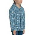 thumbnail image 5 of Kdxio Nautical Pattern Kids Boys Girls Zip Up Hoodie 3D Printed Hooded Sweatshirt Hoody Coat with Pocket 7-12 Y-Small, 5 of 6