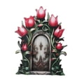 thumbnail image 1 of Ganfancp Jardín Patio Puerta de Madera Árbol Decoración Decoración para El Hogar Ingenioso Diseño de Madera Puerta Adornos Artesanales Ofertas Flash 1X Puerta Decorativa, 1 of 2
