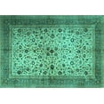 thumbnail image 1 of Ahgly Company Indoor Rectangle Persian Turquoise Blue Traditional Area Rugs, 5' x 7', 1 of 4