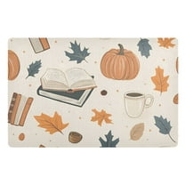 Yayeee Doormat for Indoor Entrance 32" x 20" Non Slippery Floor Rug, Fall Books