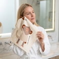 thumbnail image 2 of Unique Bargains 4Pcs Cartoon Cotton Soft Absorbent Face Cloths Beige-1 13" x 13", 2 of 6
