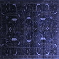 thumbnail image 1 of Ahgly Company Machine Washable Indoor Square Persian Blue Traditional Area Rugs, 8' Square, 1 of 4