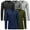 (Henley) Black & Charcoal & Grey & Navy & Olive, variant on 5-Pack Men's Thermal Shirts - Waffle Knit Henley & Crew Neck Styles, Long Sleeve, Soft & Warm Layers for Winter