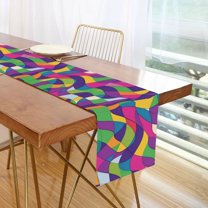 Yayeee Table Runner 90 inches Long Home Kitchen Dinning Party Decoration, Colorful Plaid