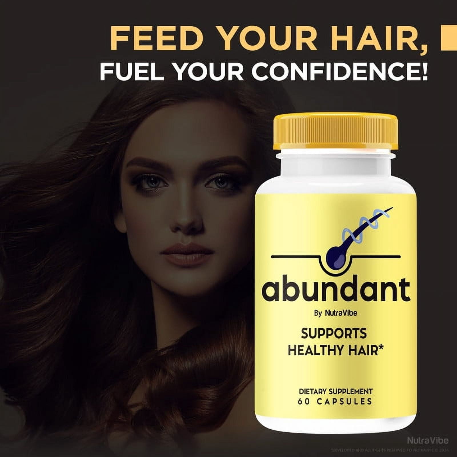 (2 Pack) Abundant Capsules, Official Abundant Formula Hair Care Pills for Thicker, Fuller, and Healthier Hair, The Ultimate Hair Revival and Regrowth Solution, Reviews (120 Capsules)