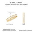 thumbnail image 6 of Rosec Jewels Certified Moissanite Eternity Ring for Women - Moissanite Wedding Band - D-VS1 Quality - with Jewelry Box, 14K Yellow Gold, US 5.00, 6 of 9