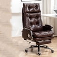 thumbnail image 4 of Leather Lazy Office Chair Cute Luxury Ergonomic Modern Playseat Scorpion Gaming Office Chair Posture Taburete Library Furniture My Lux Decor Round, 4 of 20