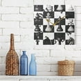 thumbnail image 6 of Grids with Chess Wall Clock Square Silent Non Ticking Battery Operated Clock for Home Bathroom Kitchen Bedroom Living Room, 6 of 8
