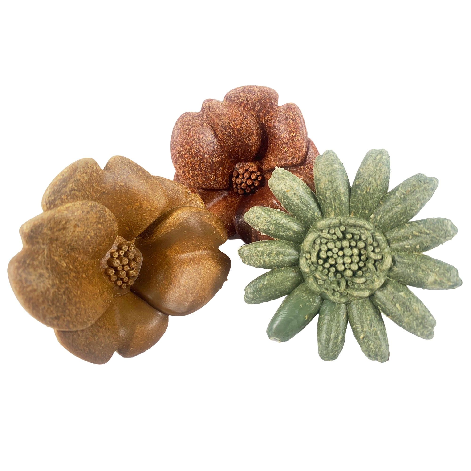 (3 pack) Flower Garden Natural Chews 3 Pack for Small Animals like Rabbits, Hamsters, Guinea Pigs, and More
