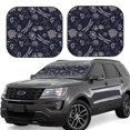 thumbnail image 6 of Kdxio Wildflowers And Dragonflies Print 2-Piece Sun Shade Front Windshield - Foldable Car Front Window Sunshades for Most Sedans SUV Truck, 6 of 6