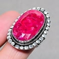 thumbnail image 2 of Kashmiri Ruby Oval Shape Gemstone Adjustable Ring Unique Vintage Jewelry VR 2768, 2 of 2