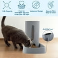 thumbnail image 3 of PETMAKER 2-Pack 3.8L/1G Automatic Pet Feeder and Water Dispenser (Gray), 3 of 8