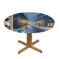thumbnail image 3 of WYYP Cute Cat Round Tablecloth for Picnic Dining Kitchen Farmhouse 100% Polyester Fiber Mother's Day White, 3 of 8