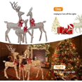 thumbnail image 3 of Paquete de 3 juegos de ciervos navideños iluminados LIUYMXG decoración navideña jardín, 3 of 5
