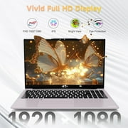 15.6 inch Pink Laptop,16GB RAM 1TB SSD Student-Laptop with Backlit Keyboard Fingerprint Intel Quad Core N100 (Up to 3.4GHz)Business-Laptop,Computer,,Win11