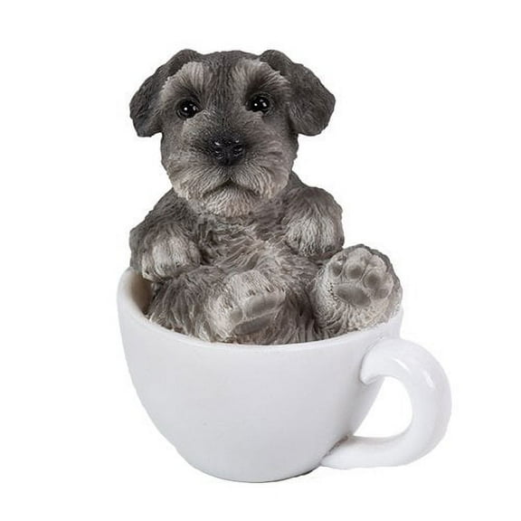 Pacific Giftware Mini Schnauzer Adorable Mini Teacup Pet Pals Puppy Collectible Figurine 3.25 Inches