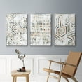 thumbnail image 5 of Sand Glyphs I - Framed Premium Gallery Wrapped Canvas L Frame 3 Piece Set - Ready to Hang, 5 of 9